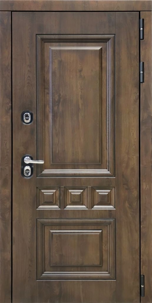 Фото Дверь ДвериПРО Аура ФЛ-659 (12мм, nussbaum+черная патина винорит) DPRO195556